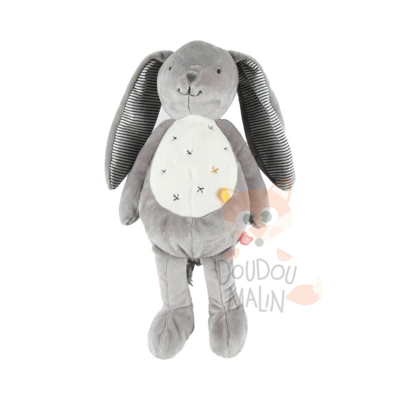  timeless gaby lapin peluche gris blanc 25 cm 